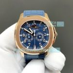 3K Swiss Copy Patek Philippe 5261R Aquanaut Luce Annual Calendar Rose Gold Blue Watch 
